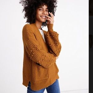 Madewell bobble cardigan sweater tan small